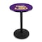 Holland Bar Stool Co 42" Blk Wrinkle Louisiana State Pub Table L214B4228LaStUn - alternate 1